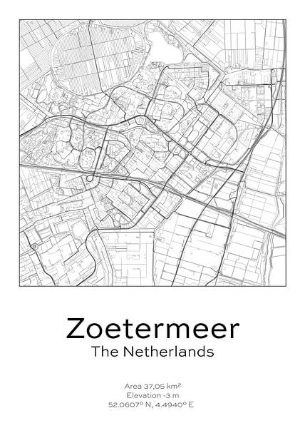 City map - Netherlands - Zoetermeer by Ramon van Bedaf