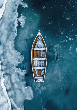 Boot in de ijzige zee van fernlichtsicht