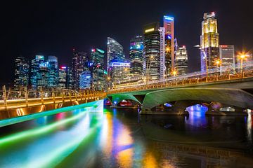 Skyline van Singapore van Jan van Dasler