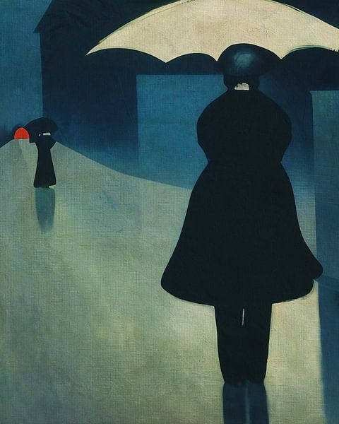 Abendspaziergang in einer regnerischen Nacht von Jan Keteleer
