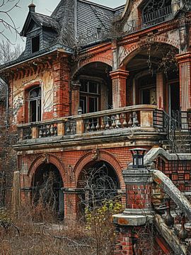 Lost Place Villa landhuis Baksteen mysterieus overwoekerd van gm_designs