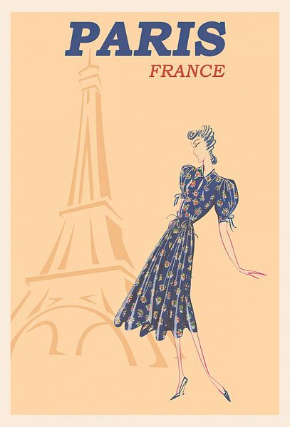 Modeskizze Paris Eiffelturm von Peter Balan