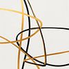 Modern abstract: Dynamische lijnen in Wit, Zwart en Goud van STUDIO ARTSY