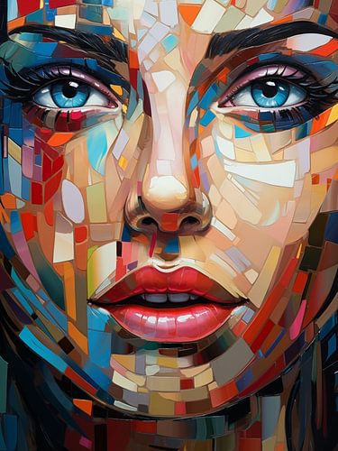 Modernes abstraktes Porträt