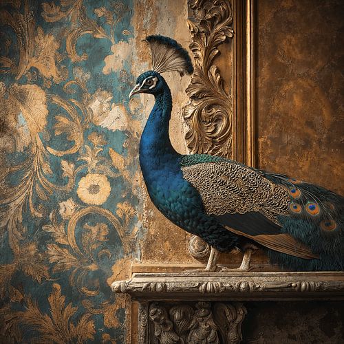 Splendeur royale en or et bleu