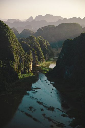 Paysage vietnamien - Vue du point de vue de Hang Mua