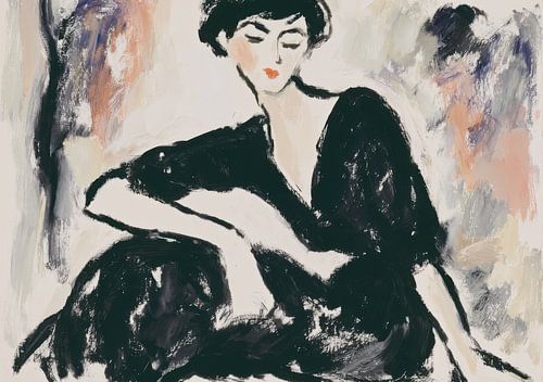 Portret van een vrouw in het zwart