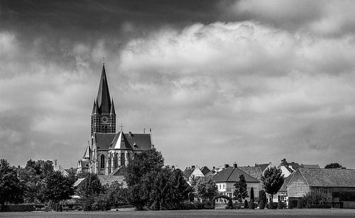 Landschap met kerk van Thorn