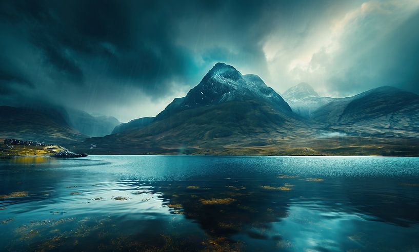 Dramatik am Bergsee von fernlichtsicht