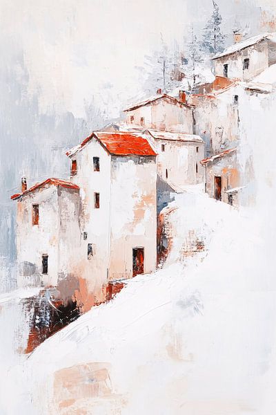 White houses with red roofs by Imperial Art House