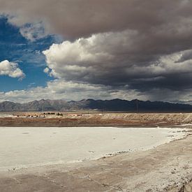 Het Caka zoutmeer in het Tibetaans Plateau van Yona Photo
