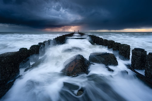 Onweer aan zee