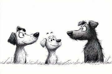 three disney dogs by PixelPrestige