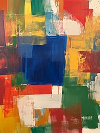 Blocs de couleurs dans des tons chauds et froids sur artefacti