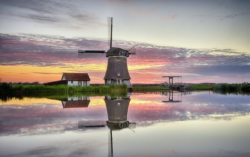 Windmühle de Woudaap Krommenie von John Leeninga