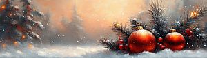 Weihnachtskugeln | Snowy Pines mit Weihnachtskugeln