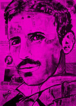 Nikola TESLA "Genius by Kathleen Artist Fine Art