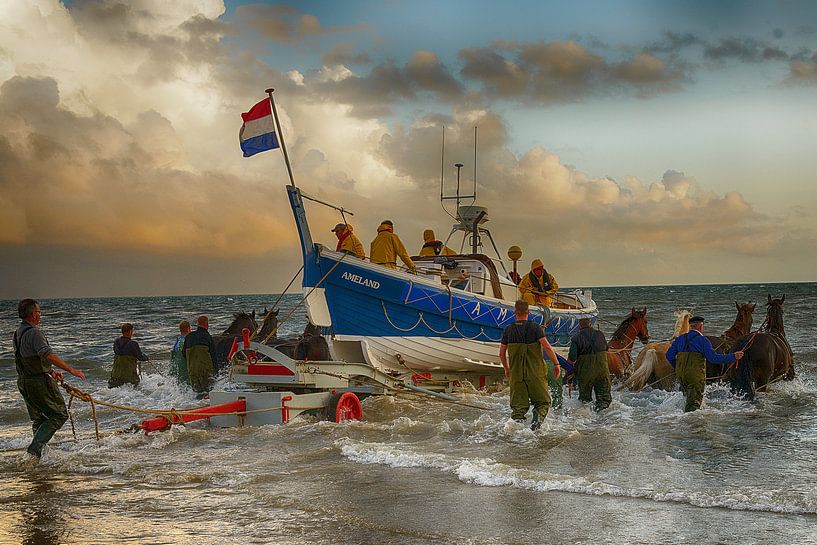 Bateau de sauvetage pour chevaux Ameland par Johan Bergsma