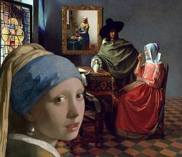 3 keer Johannes Vermeer van Digital Art Studio