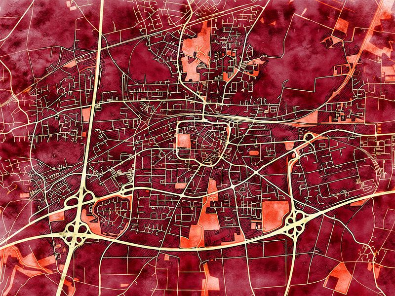 Carte de Unna avec le style 'Amber Autumn' par Maporia