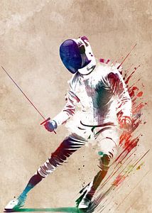 Fechter Sportkunst #Fechten #Sport