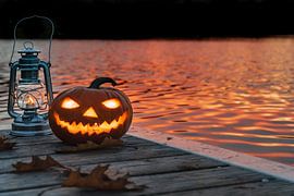 Halloween Kürbis im Sonnenuntergang von Marc-Sven Kirsch