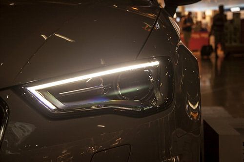 White modern car closeup