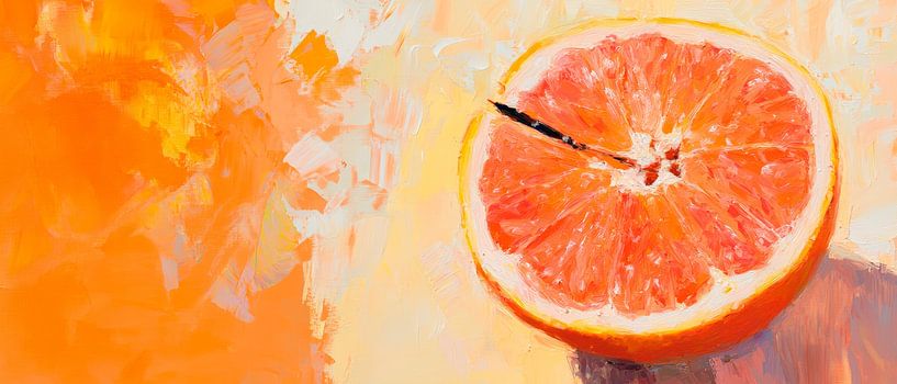 Saftige Grapefruit in leuchtenden Farben von Poster Art Shop