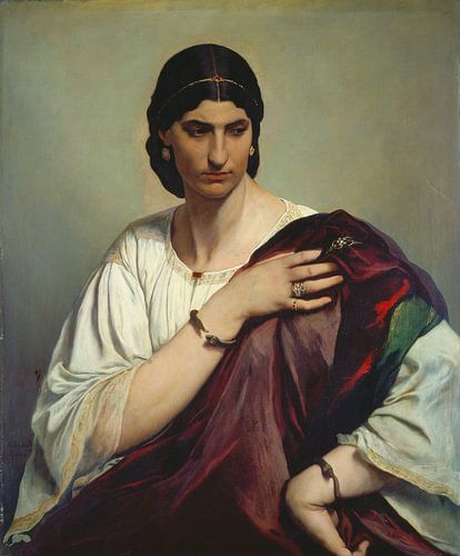 Anselm Feuerbach~Portret van een Romeinse vrouw
