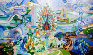 utopische architekturlandschaft - wenzel hablik, 1921