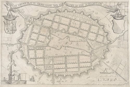 Plan de la ville d'Utrecht, anno 1670, Anthonie de Winter, 1670