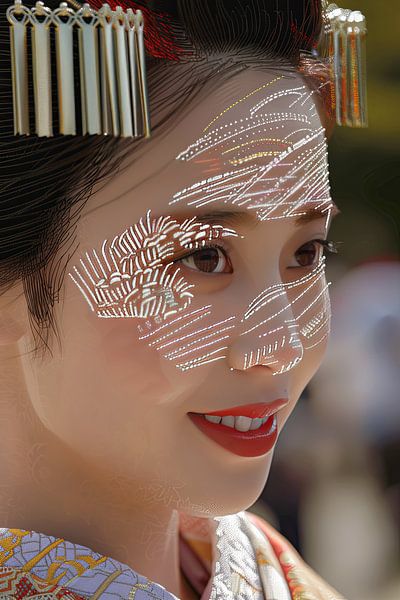 femme asiatique souriante par Egon Zitter