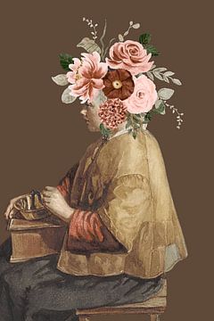 Woman with coffee grinder