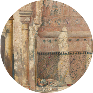 Tom Roberts, Genieten - een hoek in het Alhambra - 1883 van Atelier Liesjes