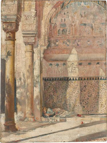 Tom Roberts, Genieten - een hoek in het Alhambra - 1883