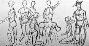 Zeichnen von menschlichen Figuren.