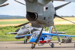 Scherpstellen.....op een Alpha Jet en Rafale.