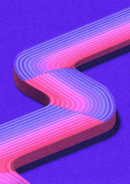 Synthwave S-Form Gradient Poster by Niklas Maximilian