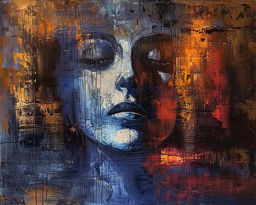 Emotioneel Vrouwen Schilderij van Kunst Kriebels