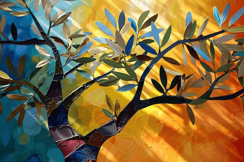 Abstracte kleurrijke boom van Art & Soul Creations