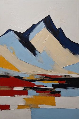 Abstracte weergave berglandschap