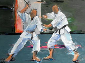 Karate - Gertjan sensei en Jerry sensei von Lucia Hoogervorst