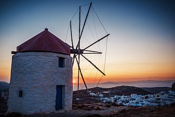 Amorgos - Windmolens van Chora van Alexander Voss