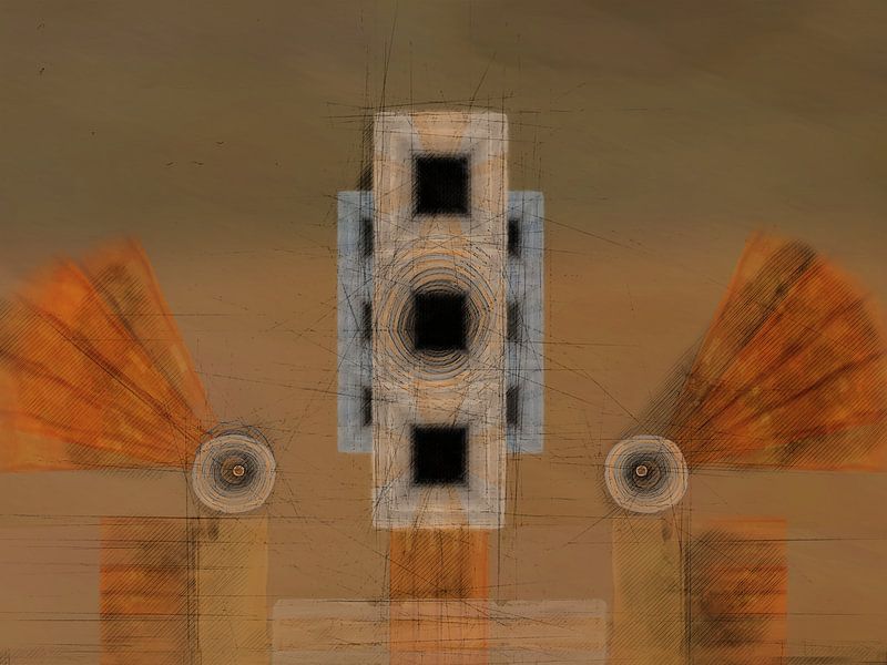 Imaginäre Landschaft mit Rufglocken von Joost Hogervorst