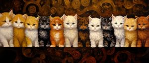 Peinture de chatons sur Preet Lambon