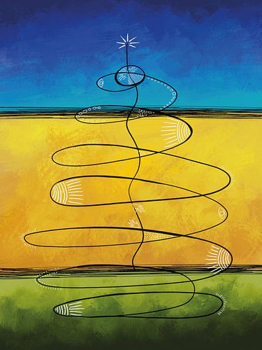 Opgaande zon tribal art