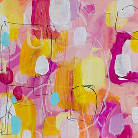 Candy Carnival - hand-painted happy abstract by Qeimoy