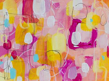 Candy Carnival - hand-painted happy abstract