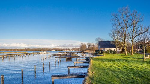 Evening light over the harbour of the Schildmeer in Groningen