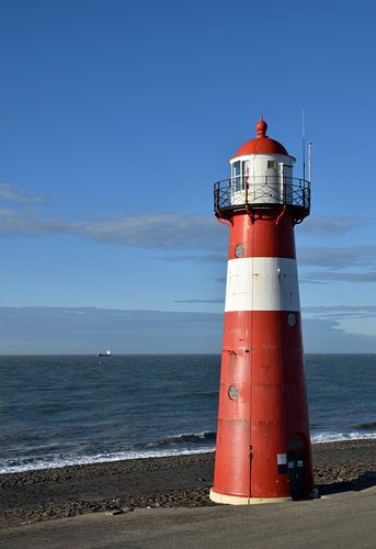 Leuchtturm bei Westkapelle an der Nordseeküste in Zeeland